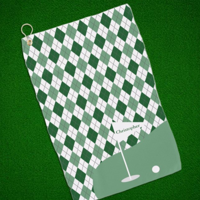 Argyle Golfing Golf Towel (Creator Uploaded)
