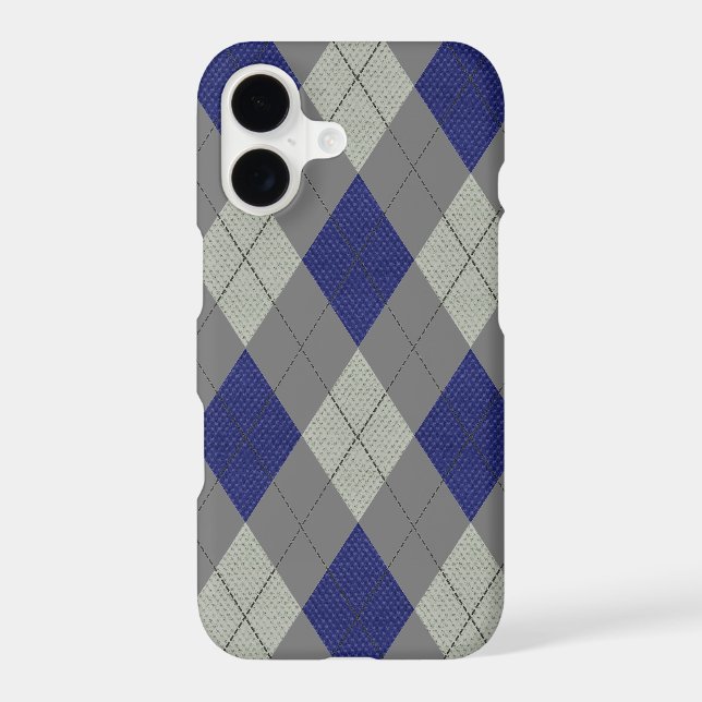 Argyle Grey and Navy (Back)
