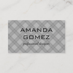 Argyle Grey Texture Business Card