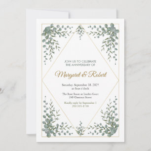 Argyle Inlay Anniversary Party Invitation