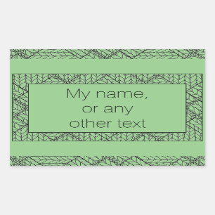 ARGYLE KNITTING Rectangle Sticker + Text / Sage