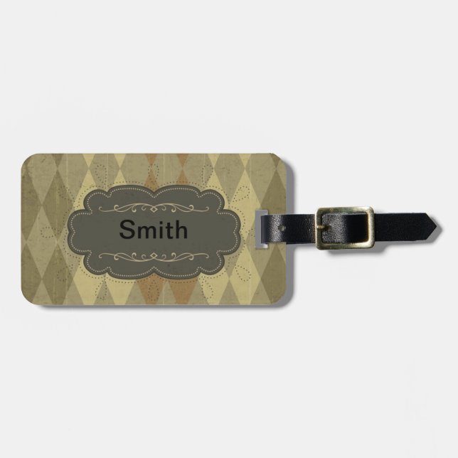 Argyle Luggage Tag (Front Horizontal)