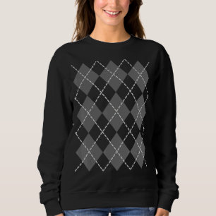Argyle Pattern For Preppy Collegiate Hipsters Spor Sweatshirt
