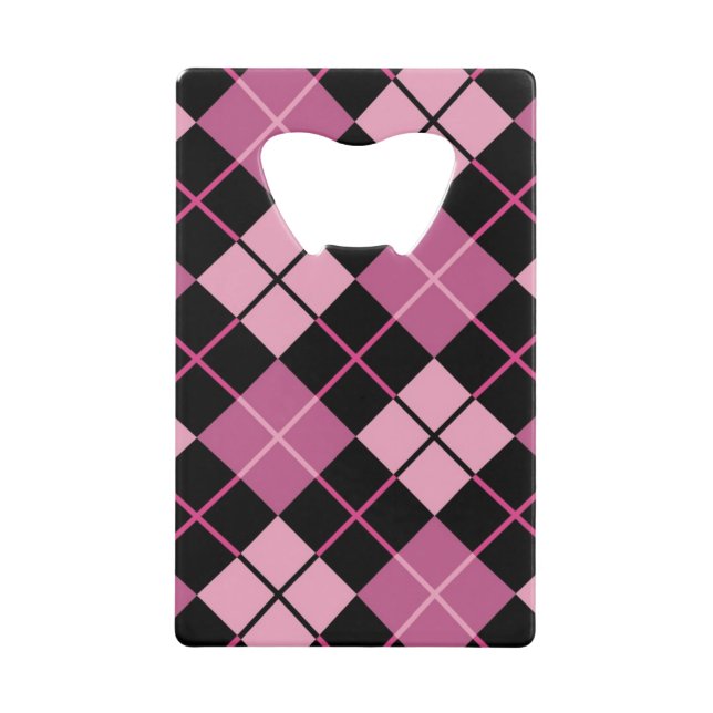 Argyle Pattern in Black and Pink (Front)