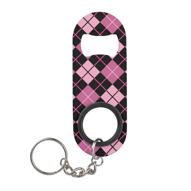 Argyle Pattern in Black and Pink (Front)