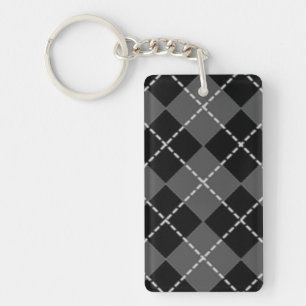 ARGYLE PATTERN KEY RING