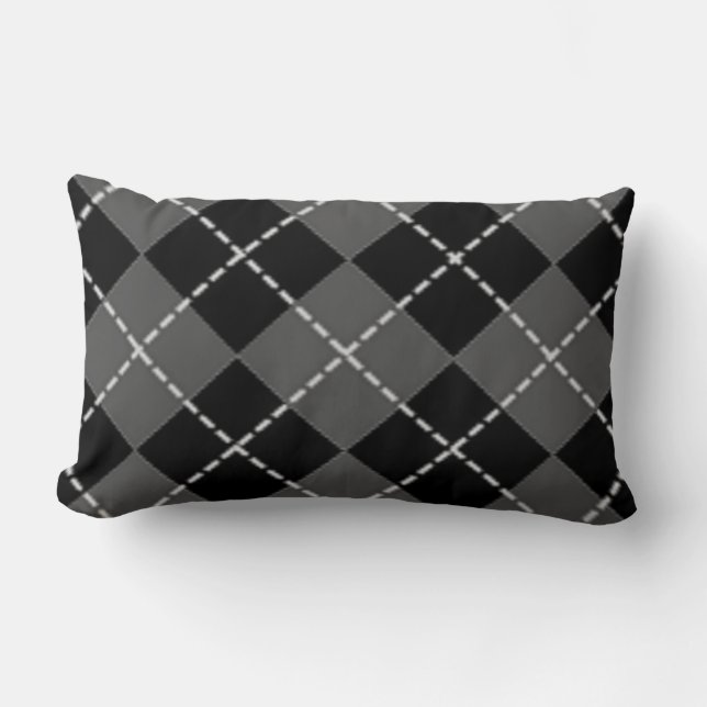 ARGYLE PATTERN LUMBAR CUSHION (Front)