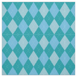 Argyle Pattern Ocean Colours Fabric
