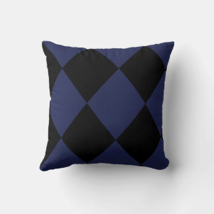 Argyle Pillow Black and Blue HAMbyWG