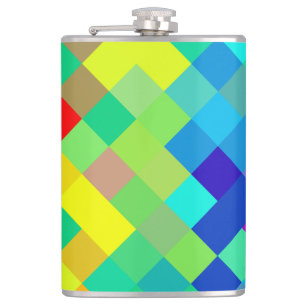 Argyle Pixels Flask