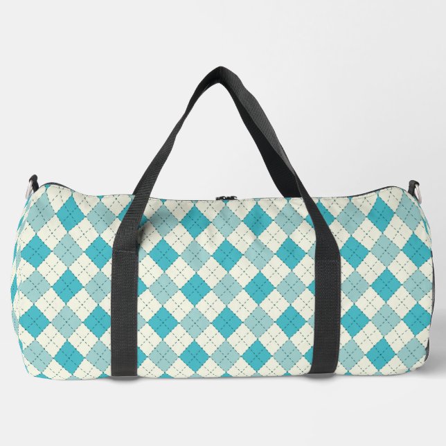 Argyle Plaid Duffle Bag (Front)