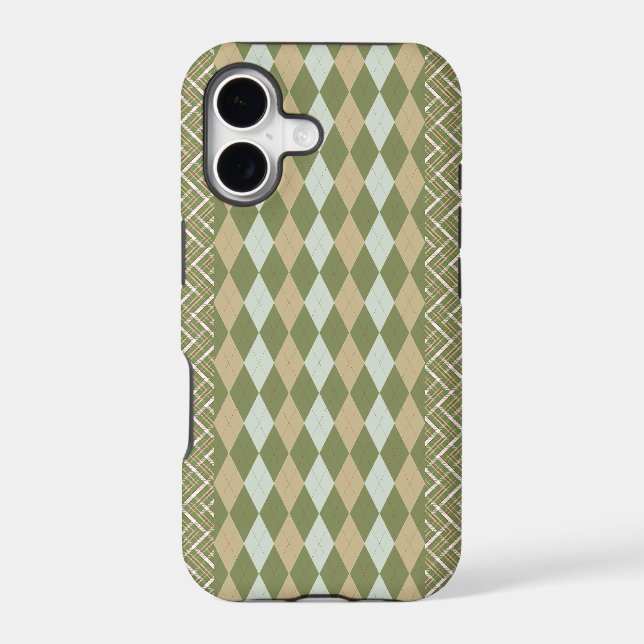 Argyle Plaid Olive (Back)