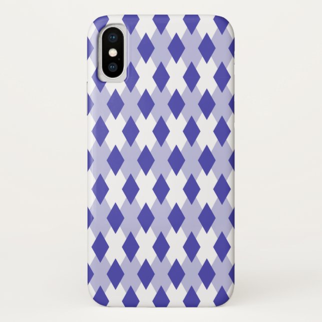 Argyle Plaid Pattern_4A46B0 Case-Mate iPhone Case (Back)