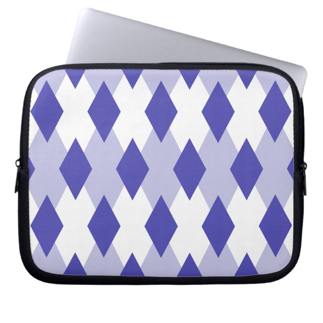 Argyle Plaid Pattern_4A46B0 Laptop Sleeve (Front)