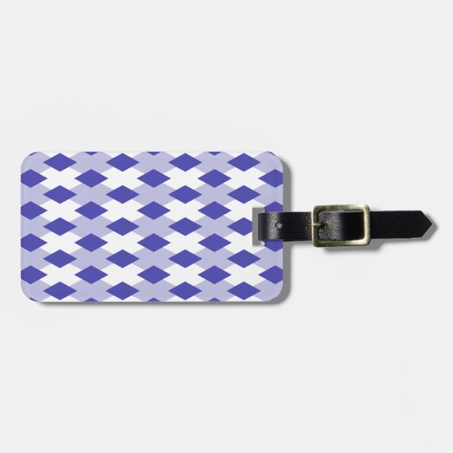 Argyle Plaid Pattern_4A46B0 Luggage Tag (Front Horizontal)