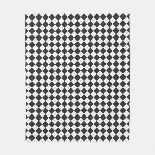 Argyle plaid. Scottish pattern in white and black Fleece Blanket