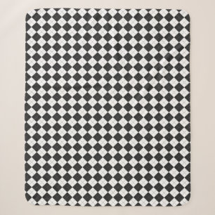 Argyle plaid. Scottish pattern in white and black  Sherpa Blanket