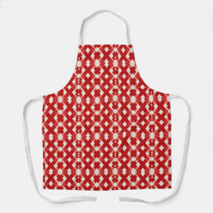 Argyle, red white pink Valentine's day Apron