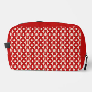 Argyle, red white pink Valentine's day Dopp Kit