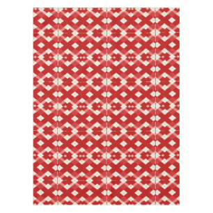 Argyle, red white pink Valentine's day  Tablecloth