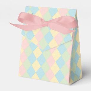 Argyle spring/Easter pastel colored pattern Favour Box