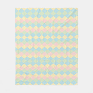 Argyle spring/Easter pastel colored pattern Fleece Blanket