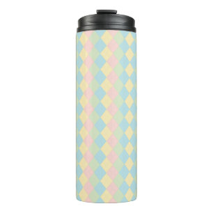 Argyle spring/Easter pastel colored pattern Thermal Tumbler