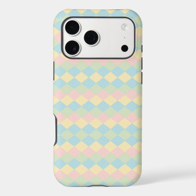 Argyle spring/Easter pastel coloured pattern (Back)