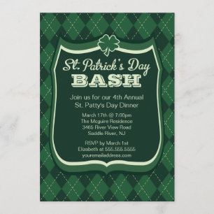 Argyle St. Patrick's Day Party Invitation