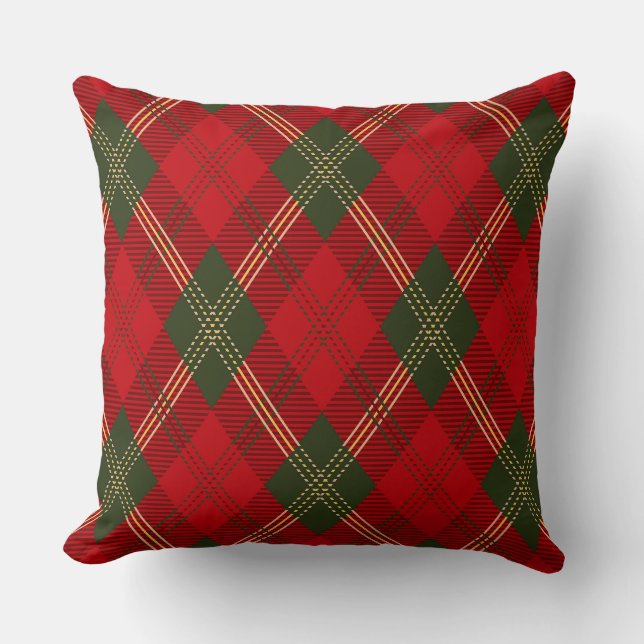 Argyle Tartan Scottish Diamond pattern Cushion (Front)