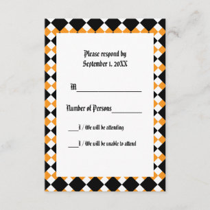 Argyll Ivory XI (Orange) RSVP Card
