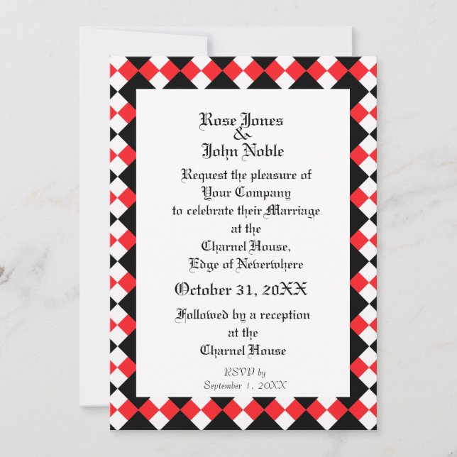 Argyll Ivory XI (Ruby) Wedding Invitation (Front)