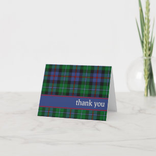 Argyll Scotland District Tartan Thank You Card