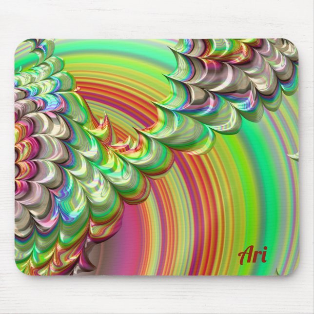 ARI ~ A Multitude of Zany Shades Fractal Mouse Pad (Front)
