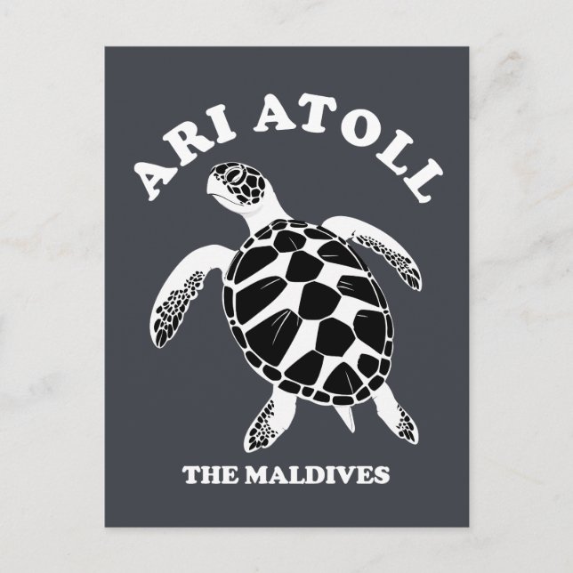 Ari Atoll The Maldives - Sea Turtle Lover Postcard (Front)