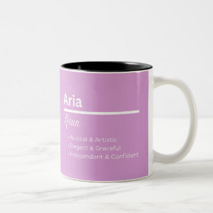 Aria Girl Name Definition Mug Personalized Gift