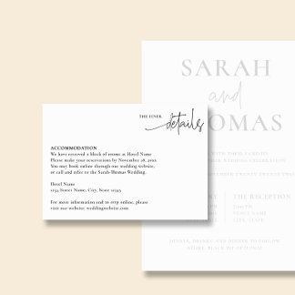 ARIA Minimalist Wedding Details Enclosure Card