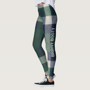 Aria Oxford Academia Vintage Plaid Pattern BRAINY  Leggings
