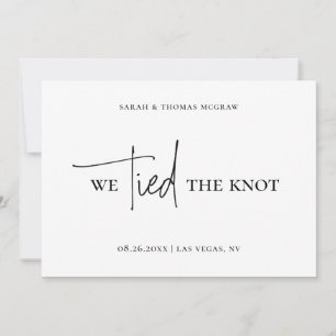 ARIA Wedding Announcement Elopement Card w/ Photo