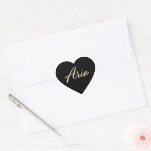 Aria white gold Handwriting Sticker