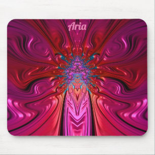 ARIA ~ Wild Pink and Red Mouse Pad
