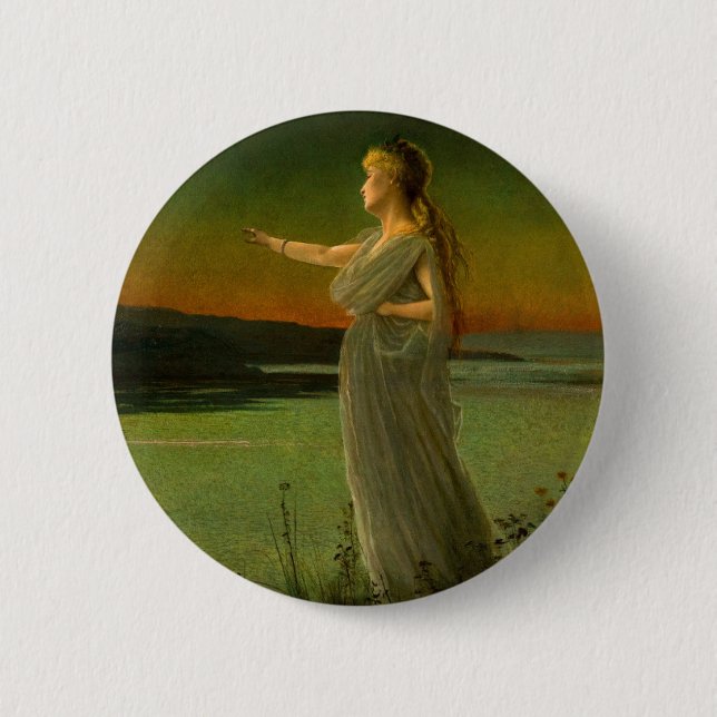 Ariadne at Naxos John Atkinson Grimshaw  6 Cm Round Badge (Front)