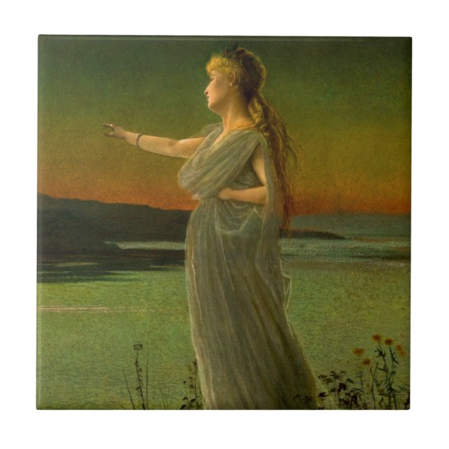 Ariadne at Naxos John Atkinson Grimshaw  Ceramic Tile (Front)