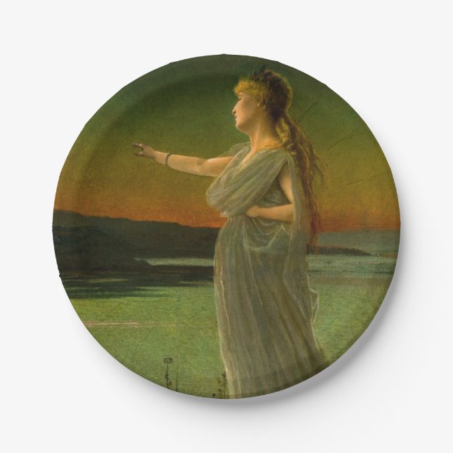 Ariadne at Naxos John Atkinson Grimshaw  Paper Plate (Front)