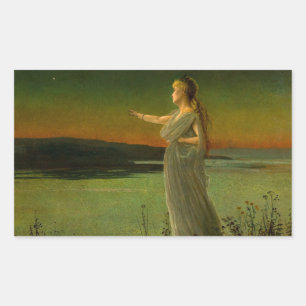 Ariadne at Naxos John Atkinson Grimshaw  Rectangular Sticker