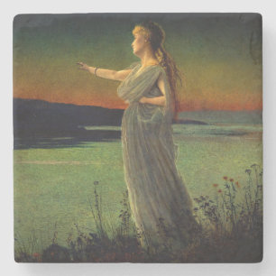 Ariadne at Naxos John Atkinson Grimshaw  Stone Coaster