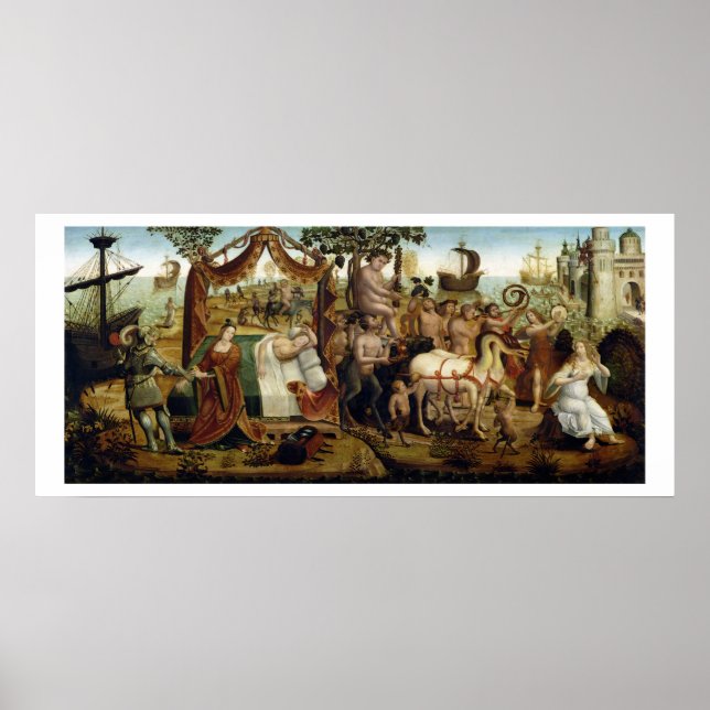 Ariadne in Naxos, from the Story of Theseus (oil o Poster (Front)