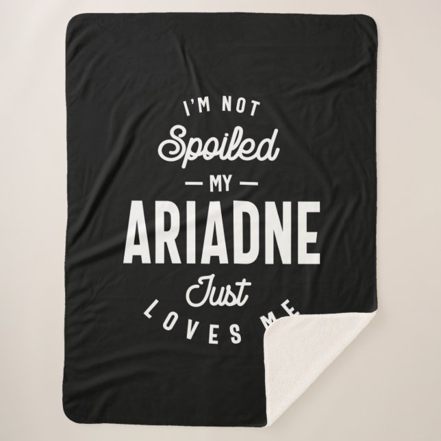 Ariadne Personalised Name Birthday Gift Sherpa Blanket (Front)