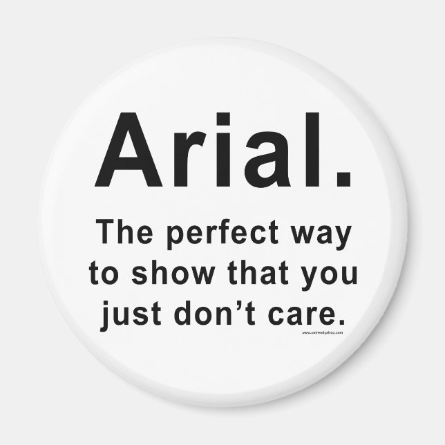 Arial Font Humour Mug Magnet (Front)