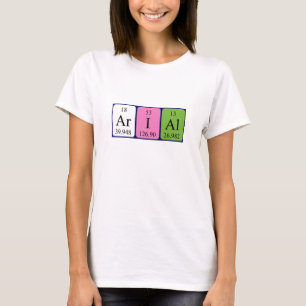 Arial periodic table name shirt